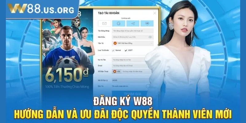 Đăng ký W88 để trải nghiệm và nhận thưởng ngay